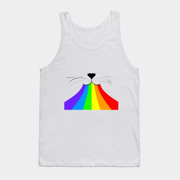 Cat Rainbow Tank Top by Rishirt